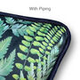 Luxury Super Soft Velvet Cushion Ferns Floral With Optional Piping, thumbnail 3 of 12