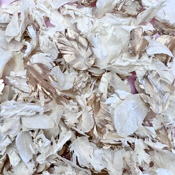 Ivory And Gold Wedding Confetti | Biodegradable Petals, 2 of 3