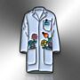 White Lab Coat Enamel Brooch Pin, Ideal Gift For Doctors, Laboratory Technicians And Scientists, Secret Santa Gift, thumbnail 3 of 8