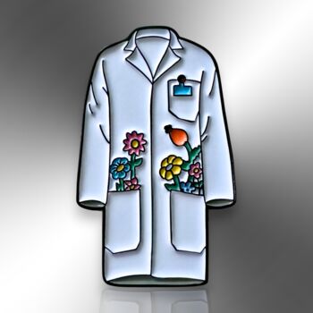 White Lab Coat Enamel Brooch Pin, Ideal Gift For Doctors, Laboratory Technicians And Scientists, Secret Santa Gift, 3 of 8