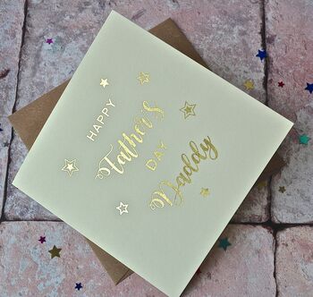 Personalised Gold Foiled Father's Day Card, 3 of 3