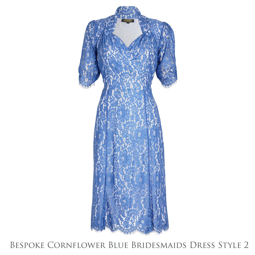 Lace Bridesmaid Dresses Cornflower Blue By Nancy Mac ...