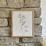 Birth Flower Painted Wall Art, thumbnail 1 of 6