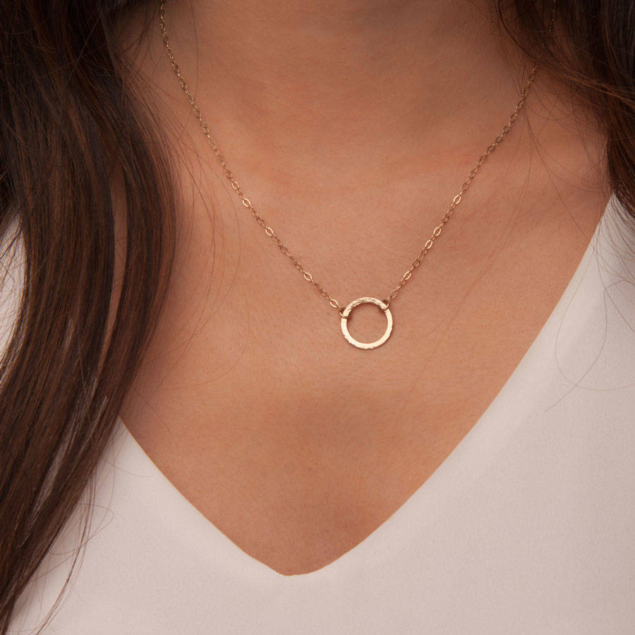 Gold Plated Or Sterling Silver Karma Disc Necklace, 1 of 10