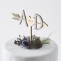 Personalised Arrow Initial Cake Topper, thumbnail 7 of 11