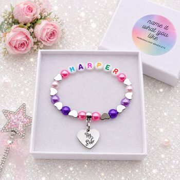 Personalised Big Sister Name Bracelet Gift, 9 of 12