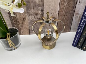 Gold Crown Battery Table Lamp Bedside Or Desk Light, 10 of 10