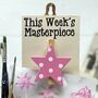'This Week's' Masterpiece Wooden Peg Pink Star, thumbnail 1 of 3