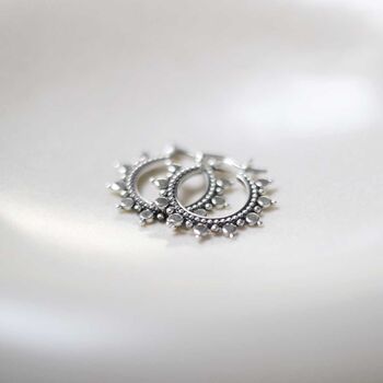 Sterling Silver Karim Hoops, 8 of 9