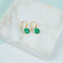 Antibes Chrysoprase And Gold Plated Earrings, thumbnail 1 of 4