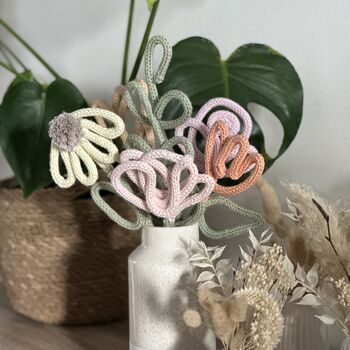 Knitted Wire Pastel Flowers, 2 of 7