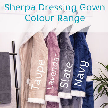 Personalised Super Soft Sherpa Style Dressing Gown, 6 of 12