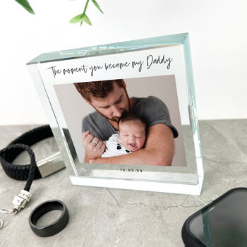 Personalised The Moment You Became My Daddy Glass Token, 4 of 7