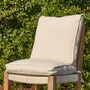Set Of Two Natural Beige Seat Cushions With Ties, thumbnail 1 of 4