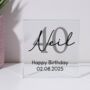 Personalised Birthday Name Glass Square Block, thumbnail 5 of 8