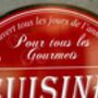 French Kitchen Metal Sign Vintage Red Cuisine Plaque, thumbnail 5 of 7