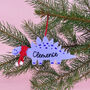 Personalised Dinosaur Christmas Tree Decoration, thumbnail 3 of 5
