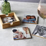 Bamboo Photo Coasters For Dad, thumbnail 5 of 5