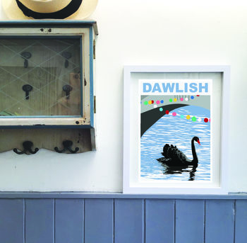 Dawlish Black Swans Print, 5 of 6