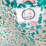 Xl Block Print Tote Bag, Handmade, Green Pink, thumbnail 8 of 11