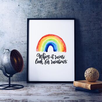 When It Rains, Look For Rainbows Print, 2 of 4