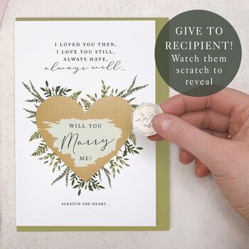 Botanical Scratch To Reveal Poem Proposal Marry Me Card, 3 of 4