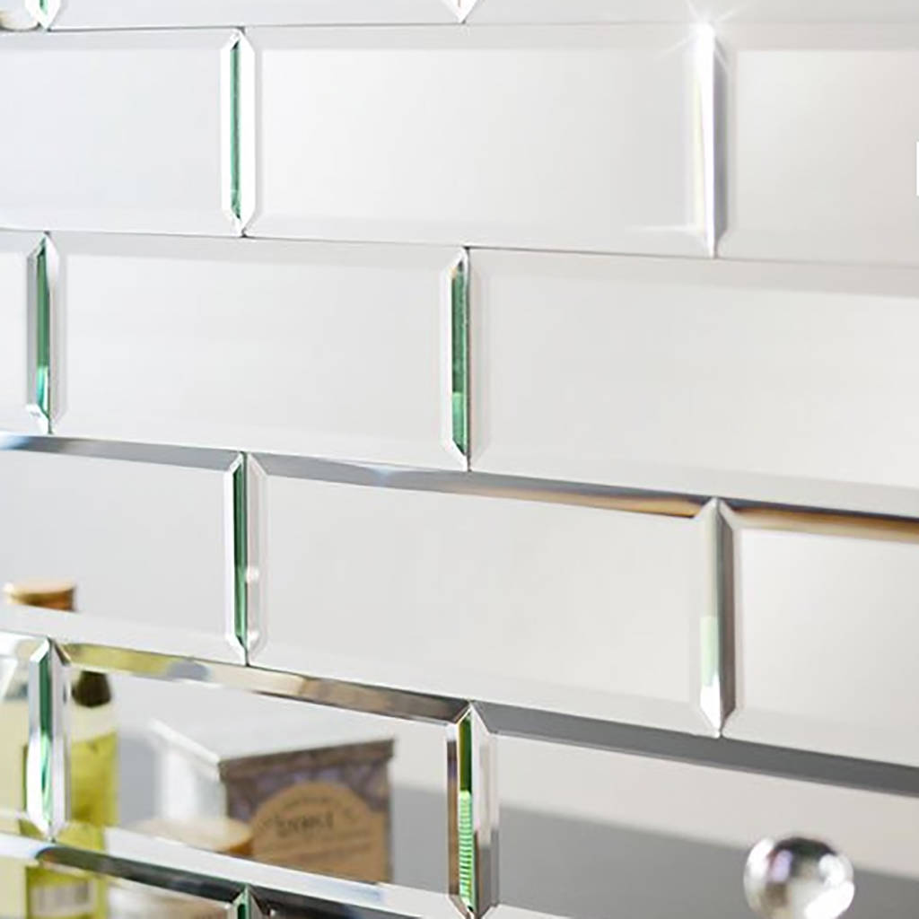 Bevelled Mirrored Wall Tiles By I Love Retro | notonthehighstreet.com