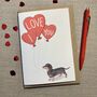 Personalised Dachshund I Love You Valentine's Card, thumbnail 1 of 2