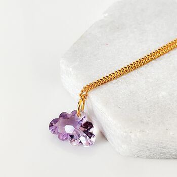 Amethyst Gemstone Cloud Necklace On Gold Vermeil, 3 of 6
