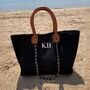 Personalised Black Large Chain Tote Beach Bag, thumbnail 1 of 5