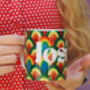 Watermelon And Rainbow Pattern Name Mug, thumbnail 2 of 4