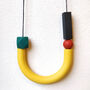 Mustard And Green Silicone Necklace, thumbnail 1 of 3