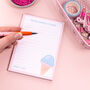 Cute Ice Cream Pink A6 Lined Memo Notepad, thumbnail 1 of 3