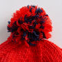 Unisex Hat Knitting Kit Poppy Red, thumbnail 6 of 7