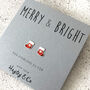 Christmas Stocking Sterling Silver Earrings, thumbnail 4 of 7