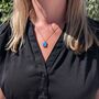 The Rectangle Labradorite Necklace, Gold Plated, thumbnail 2 of 10