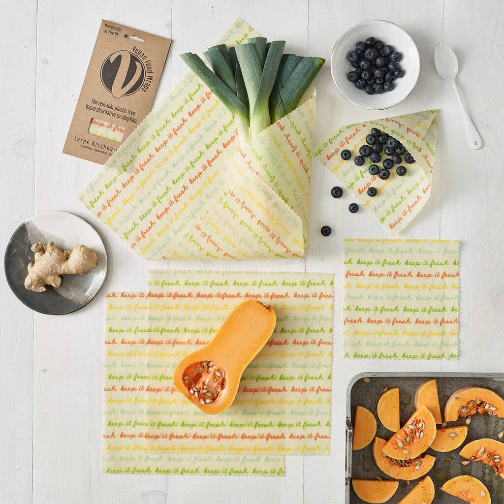 'Keep It Fresh' Vegan Wax Food Wraps By The Beeswax Wrap Co