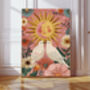 Sun Dreamy Pink Doves Art Print, thumbnail 1 of 4