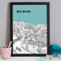 Personalised New Orleans Print, thumbnail 9 of 10