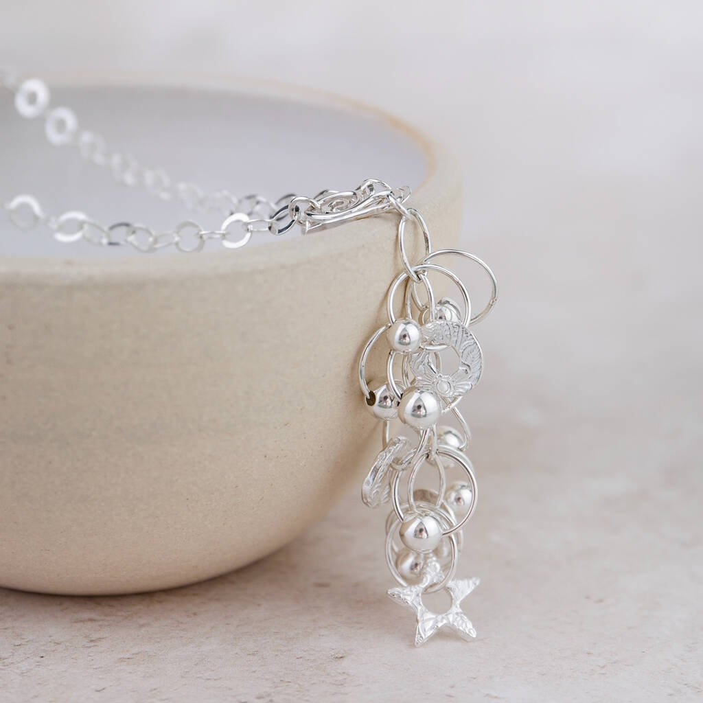 Sterling Silver Charm Necklace, 1 of 5