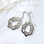 Sterling Silver Celtic Love Loop Earrings, thumbnail 2 of 7