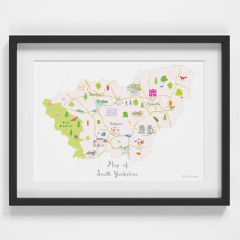 Map Of South Yorkshire Art Print, 2 of 8
