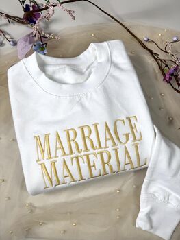 Marriage Material Embroidered Sweatshirt, 2 of 3