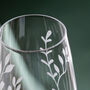 Personalised Set Of Two Floral Crystal Champagne Flutes, thumbnail 4 of 10