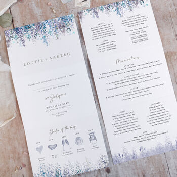 Whimsical Winter Concertina Wedding Invitations, 3 of 6