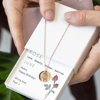 Personalised Choose Your Delicate Birth Flower Necklace, 3 of 12