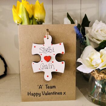 Personalised Valentines Card Missing Piece Jigsaw, 6 of 8