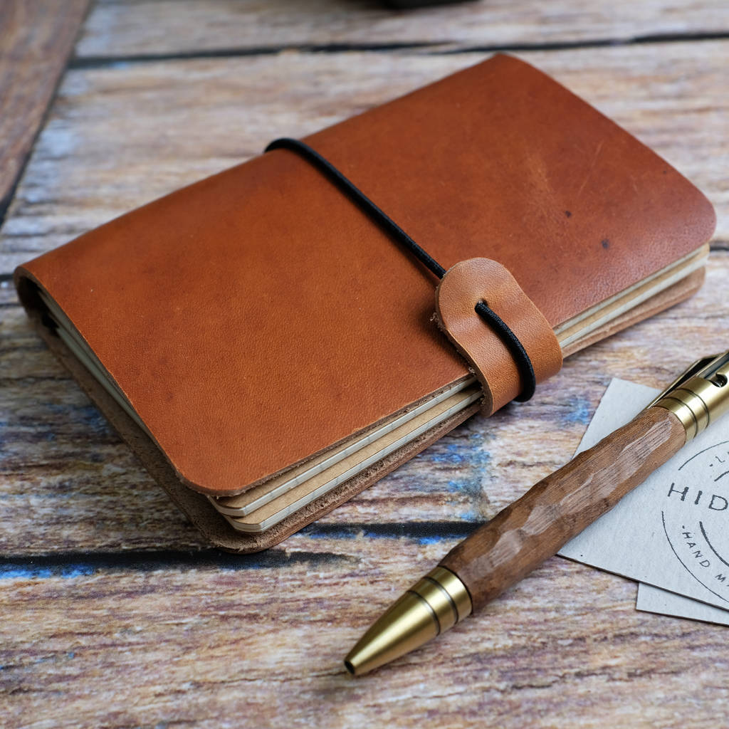 Travellers Leather Midori Notebook Cover By Hide & Home ...