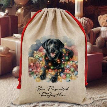 Personalised Labrador In Christmas Lights, 6 of 12