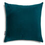 Luxury Super Soft Velvet Cushion Cottage Garden Teal, thumbnail 4 of 5